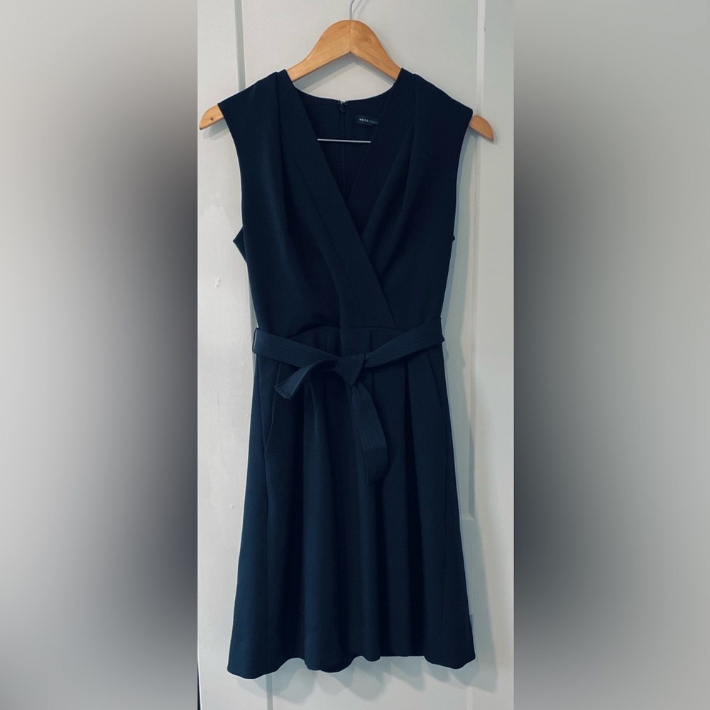 WHBM black wrap style dress - size 2